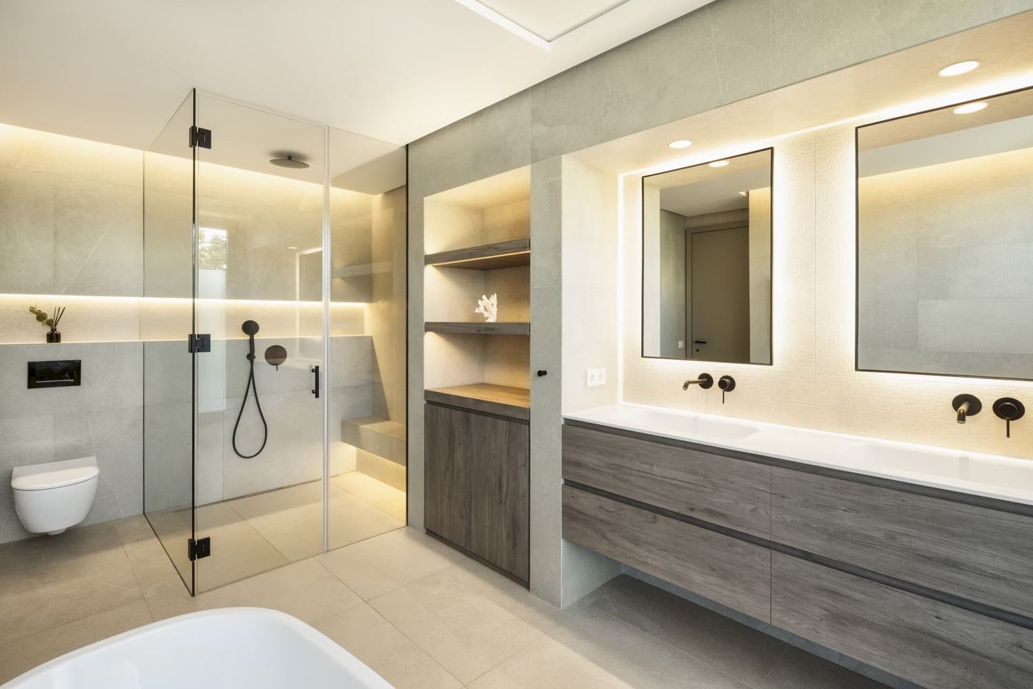 Spa-style bathroom